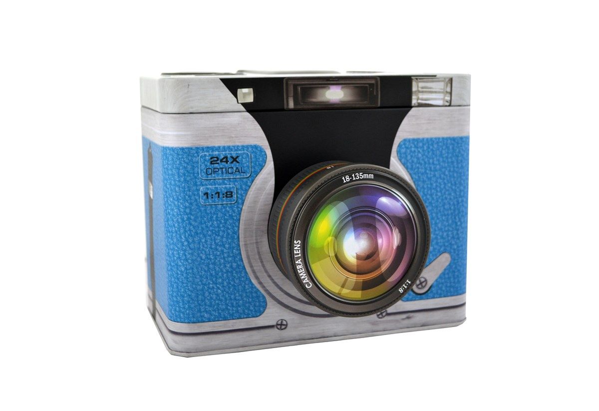 Camera Tin Box / Blue