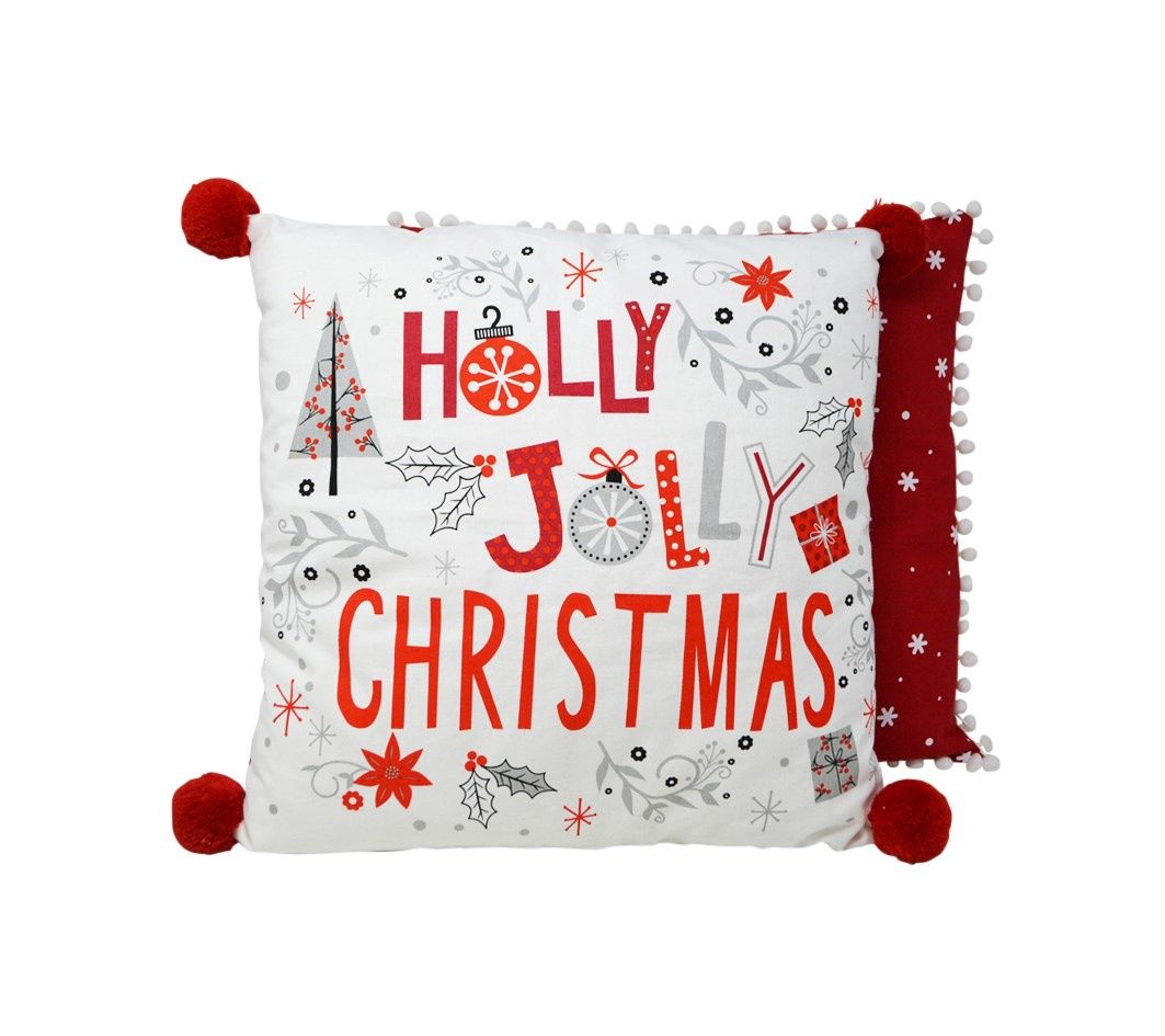 Holly Jolly Christmas Cushion