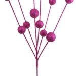 Ball Spray 16" Fuchsia Glitter