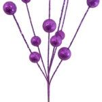 Ball Spray 16&quot; Purple Glitter