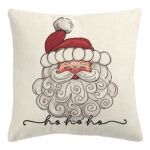 Cushion Decorative "Ho ho ho" Ivory/Red