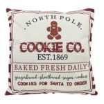 Cushion Decorative Gingerbread Ivory/Red