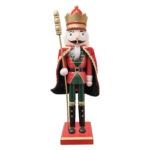 Nutcracker Wooden Standing 15" Red w/Cape