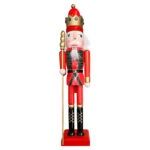Nutcracker Wooden Standing 15" Red/Black