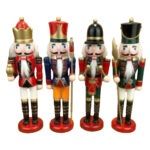 Nutcracker Wooden Standing 12" Red/Blue/Multi 4 Assorted
