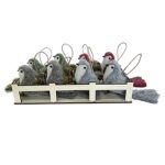 Orn Brid Faux Fur Red/Green/Brown/Grey w/Pine