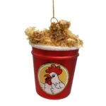 Glass Fried Chicken Bucket Ornament