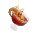 Glass Shrimp Cocktail w/Lemon Garnish Ornament