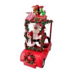 Santa In a Gold Cart w/ Presents Atop