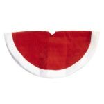 Tree Skirt Mini Red Velvet w/Fleece Boarder