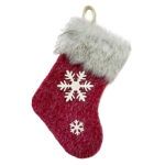 Stocking Faux Fur w/ Snowflake