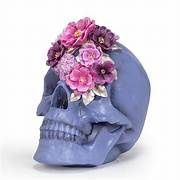 Skull w/Pink Flowers - Large