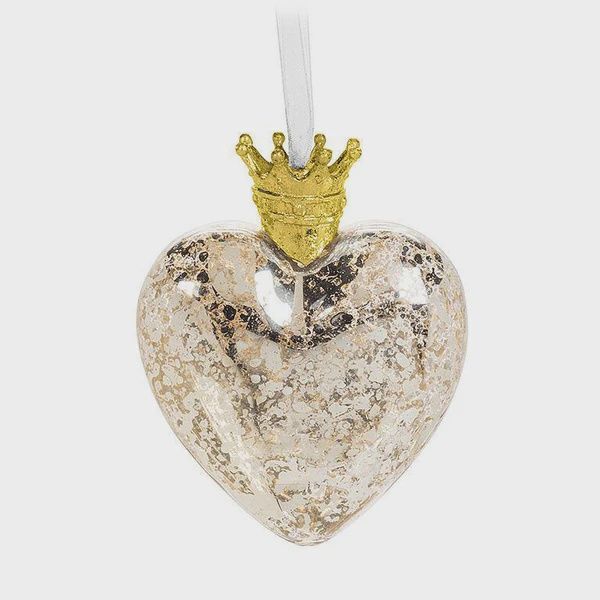 Heart with Crown Ornament