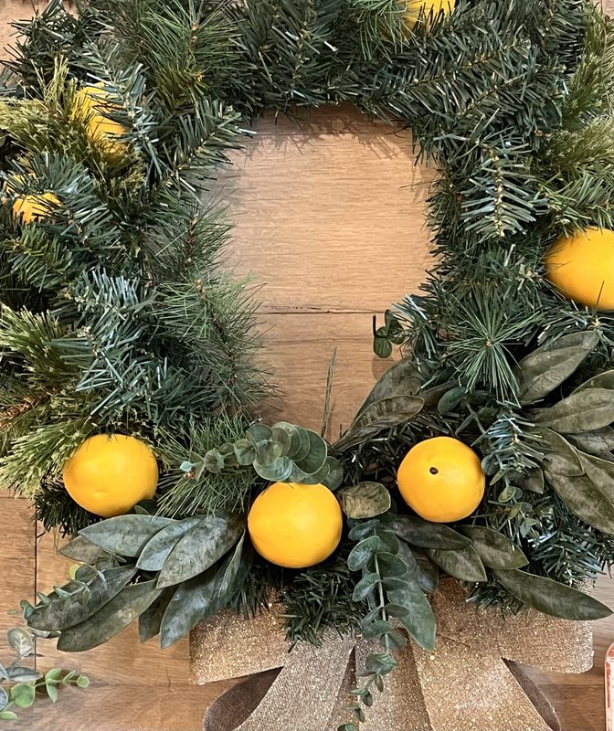 Lemons with Bow Wreath