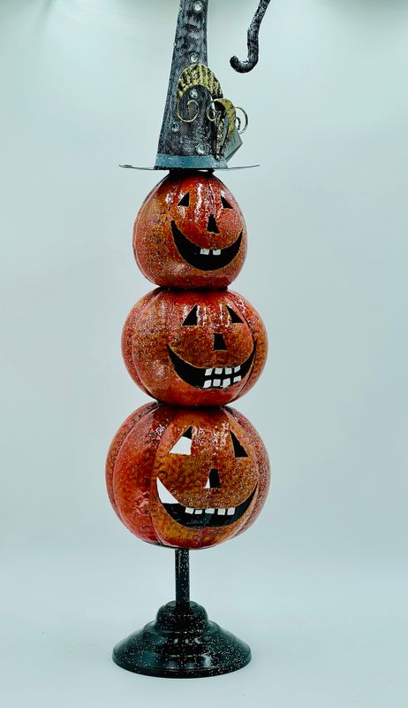 Iron Jack-O-Lantern Candle Holder