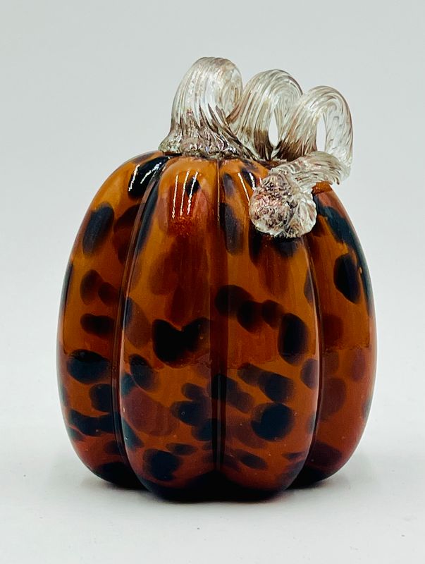 Handmade Glass Harvest Pumpkin Decor