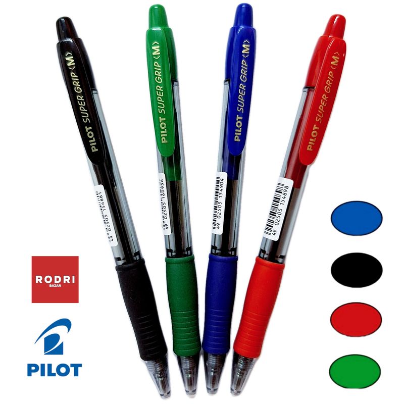 Bolígrafo Pilot Super Grip M - 0,4mm