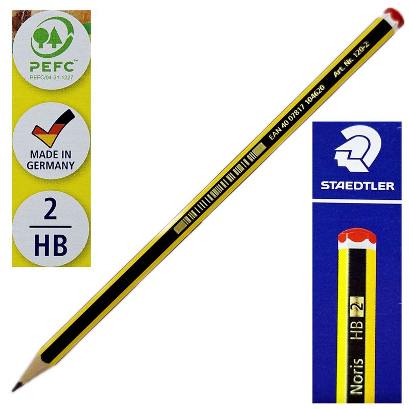 Lápiz Staedtler Noris HB Número 2, lápices madera