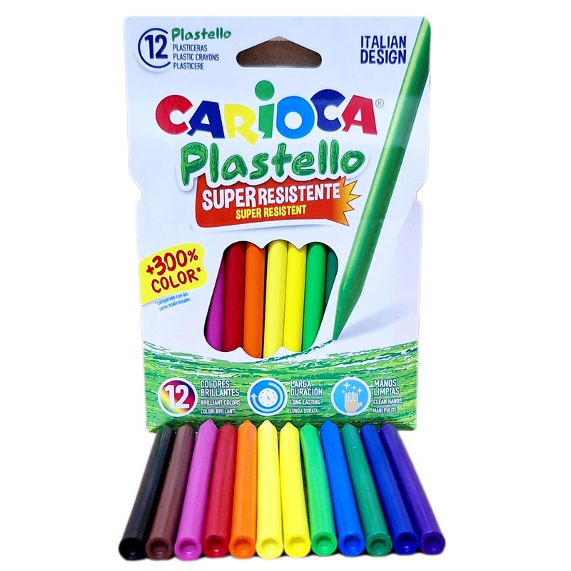 Ceras Carioca Plasticeras 12 Colores