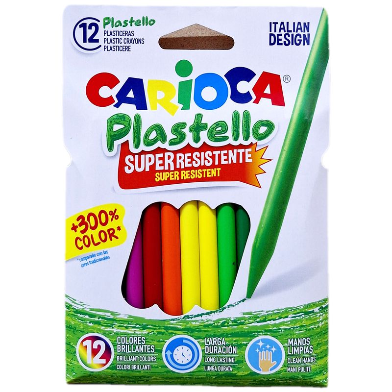 Ceras Carioca Plasticeras 12 Colores