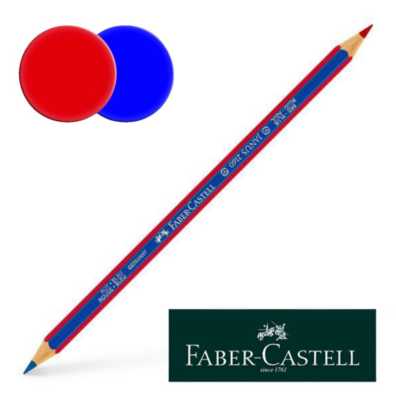Lápiz Bicolor Faber Castell Rojo Azul.