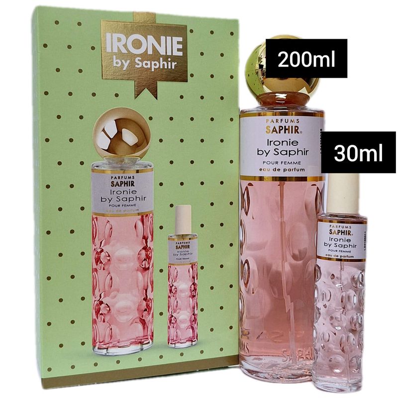 Parfums Saphir - Ironie - Pour Femme - 200ml. + 30ml.