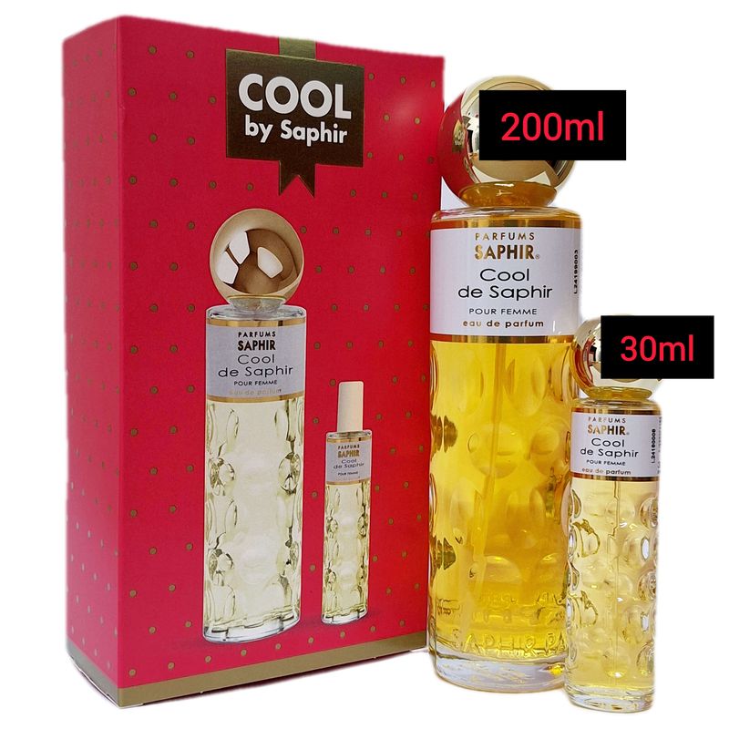 Parfums Saphir - Cool - Pour Femme - 200ml. + 30ml.
