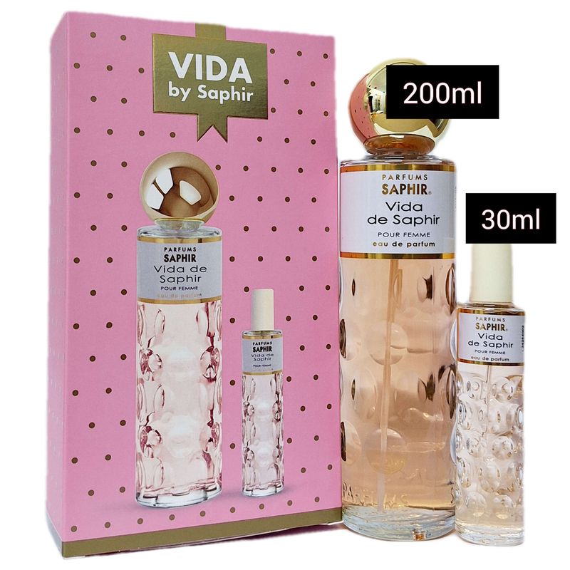 Parfums Saphir - Vida  by Saphir- Pour Femme - 200ml. + 30ml.
