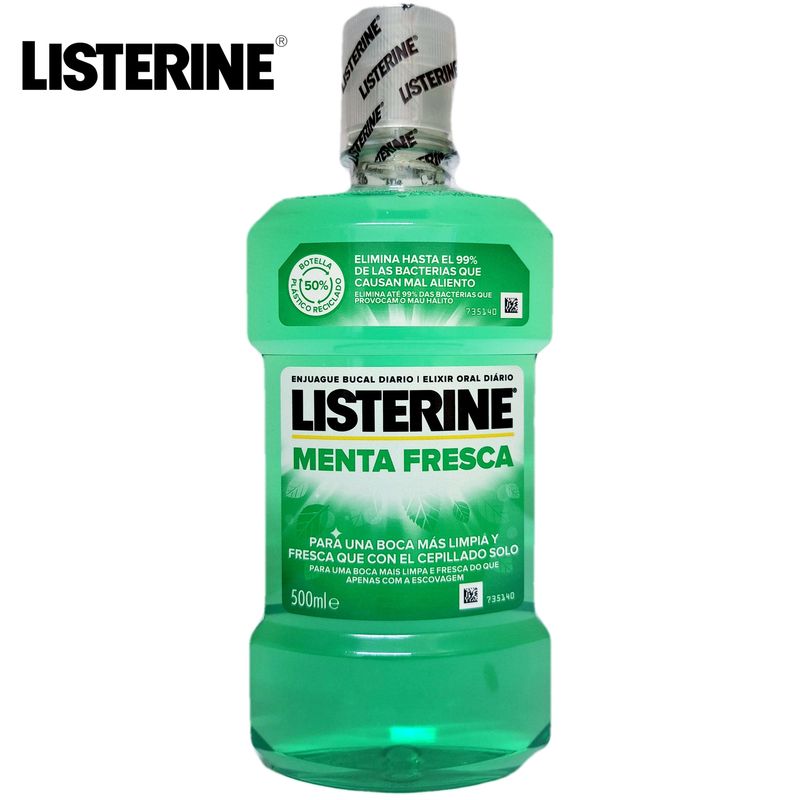 Enjuague Bucal Listerine Menta Fresca - 500ml.