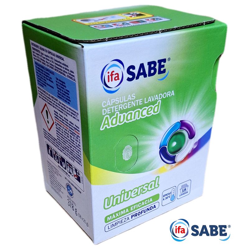 Detergente Líquido en Cápsulas Advanced Universal ifa SABE - 18 Lavados