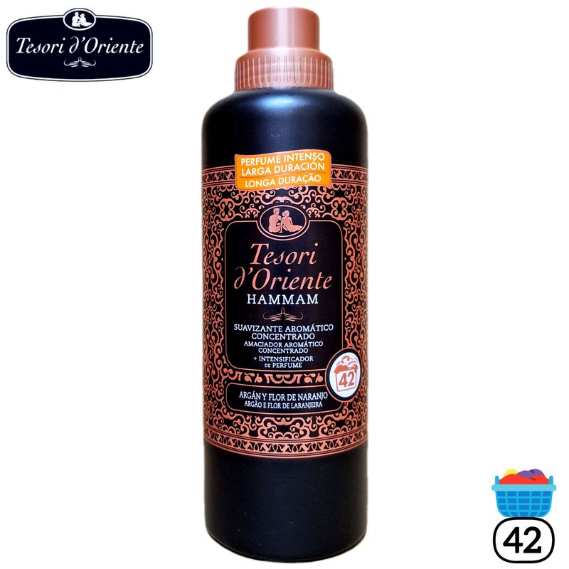 Tesori d'Oriente - Suavizante Aromático Concentrado Textil Hammam - ARGÁN Y FLOR DE NARANJO - 42 Lavados.