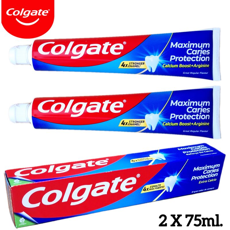 Pasta de dientes Colgate Protección Anticaries 2 Tubos x 75ml.