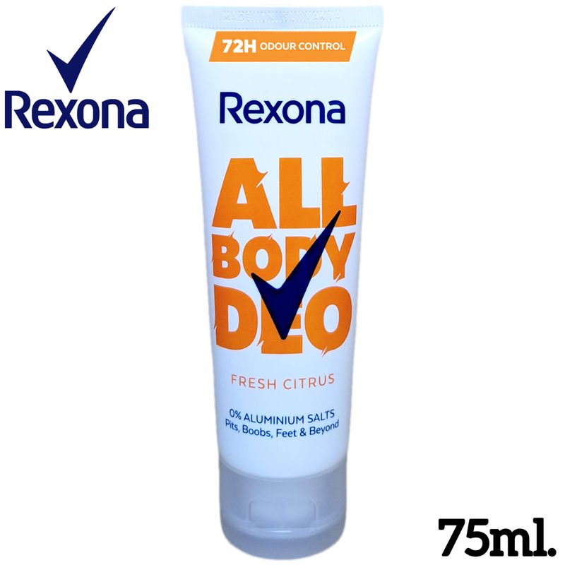 Rexona All Body Deo - Fresh Citrus - Desodorante Crema Unisex - 72H Protección
