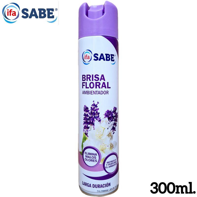 Ambientador Brisa Floral  ifa SABE - Elimina Malos Olores - Refresca y Perfuma el Ambiente - 300ml.