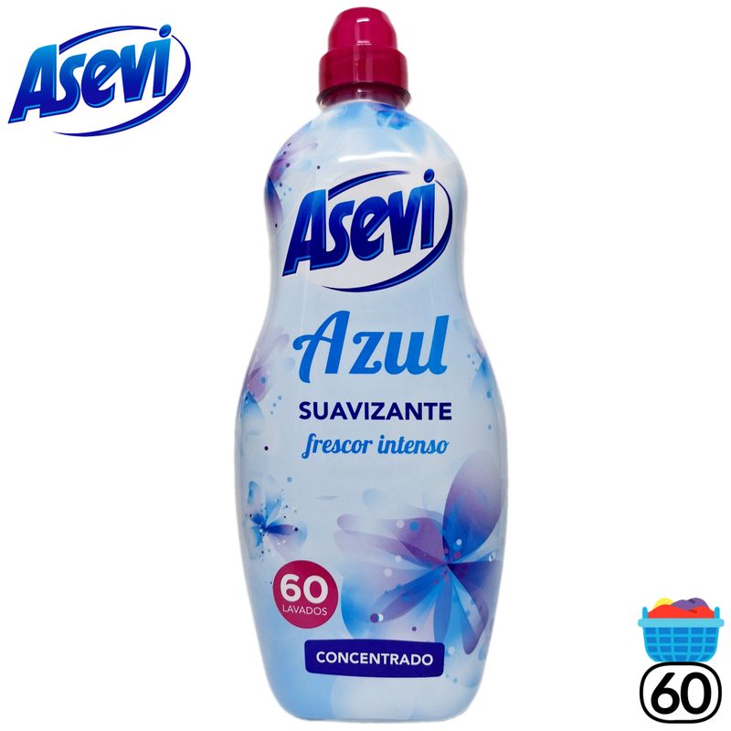 Suavizante Textil Asevi Azul - Frescor Intenso - 60 Lavados