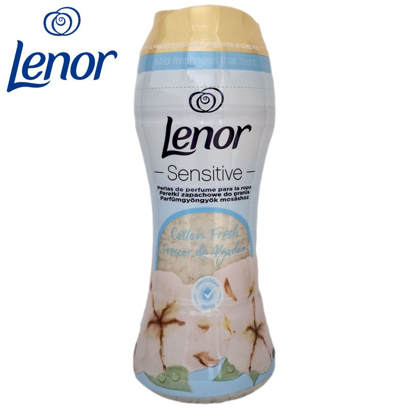 Perlas de Perfume para la Ropa Lenor Sensitive - Frescor de Algodón - 210g.