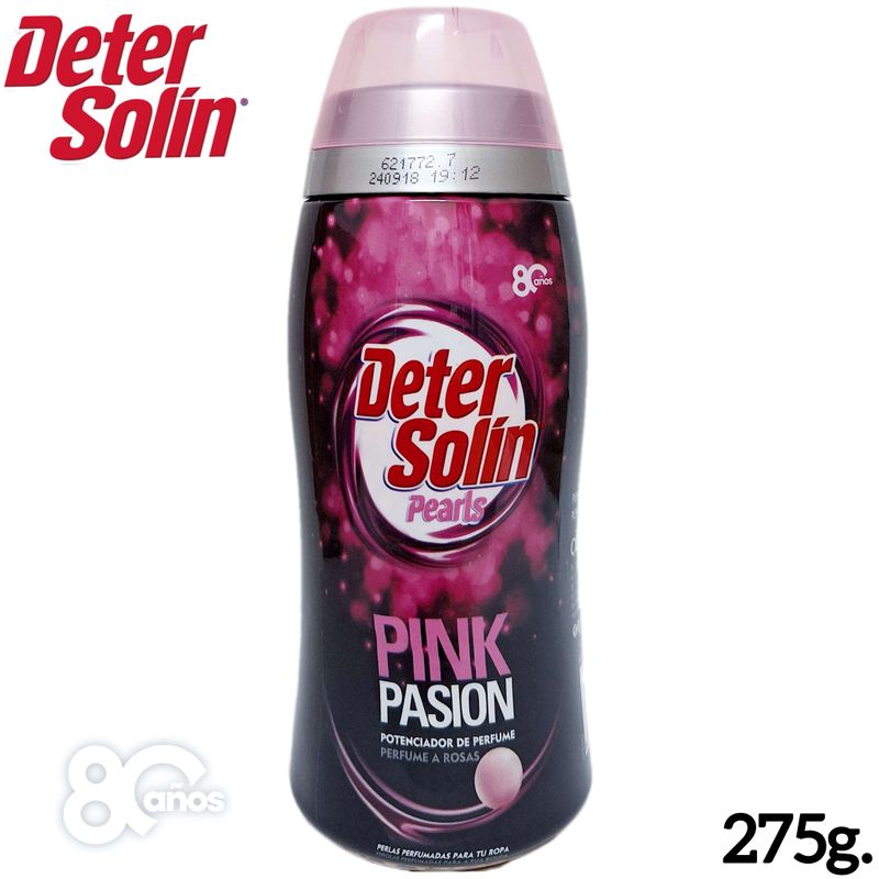 Detersolín Perlas de Perfume para la Ropa Pink Pasión - Pearls - Potenciador de Perfume - 275g.