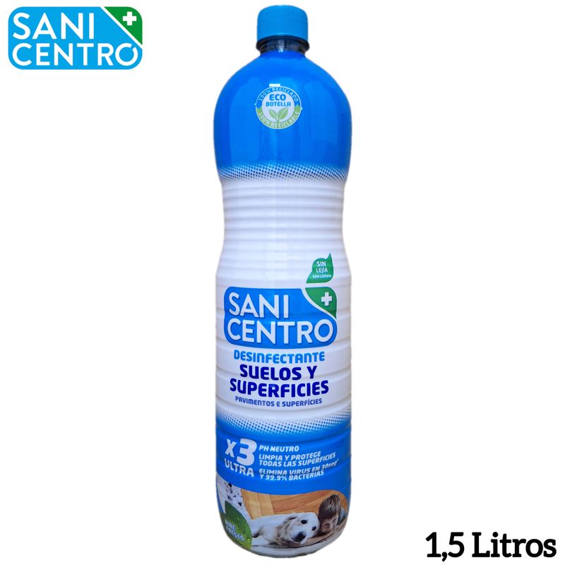 Sanicentro Desinfectante Suelos y Superficies - Sin Lejía - 1500ml.
