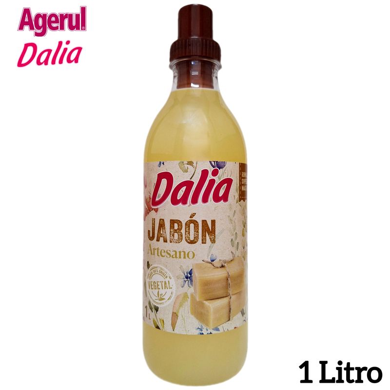 Jabón Líquido Artesano Dalia "Agerul" - 1 Litro 100% Origen Vegetal