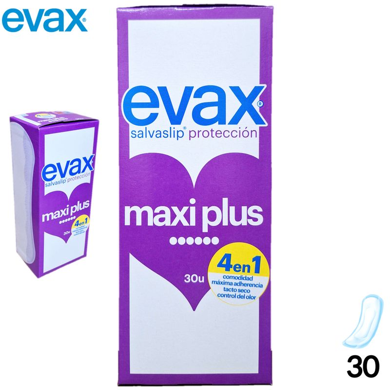 Protegeslips EVAX Salvaslip® Maxi Plus - 30 unidades.