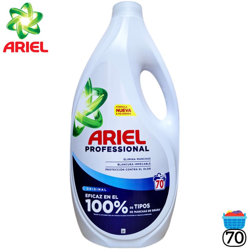 Detergente Líquido Ariel Fórmula Profesional 70 Lavados - 3,150 Litros