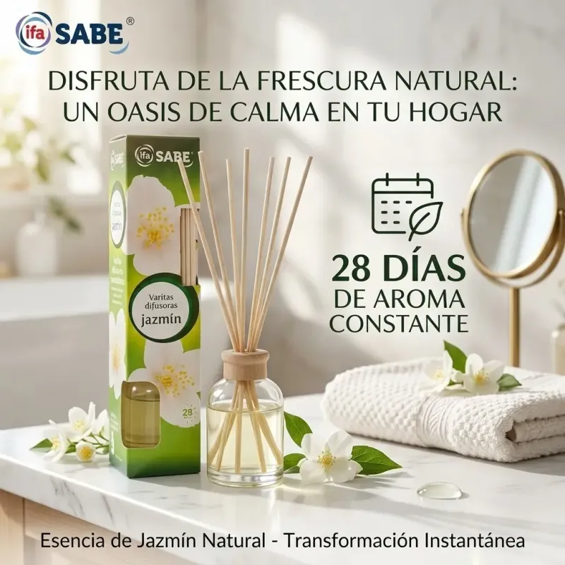 Mikado Ambientador Varitas Difusoras Jazmín IFA Sabe 40 ml
