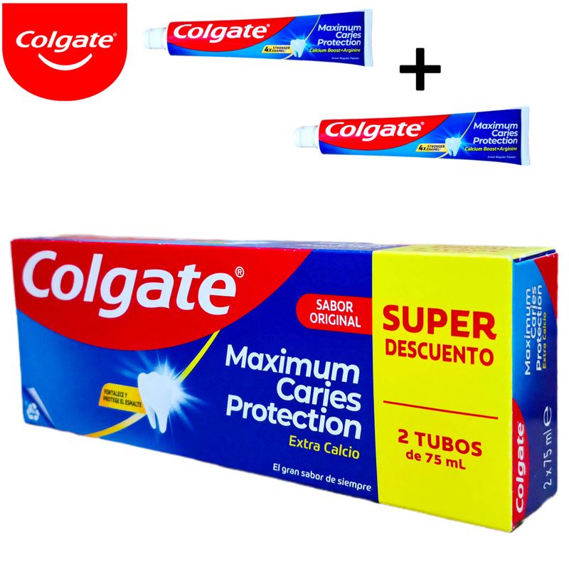 Pasta de dientes Colgate Sabor Original - Máxima Protección Contra la Caries - 2x75ml.
