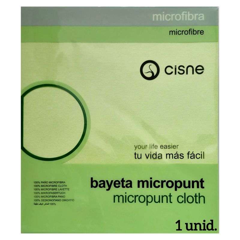 Cisne - Bayeta Microfibra Micropunt Cloth - Tu vida más fácil - 1 Bayeta.