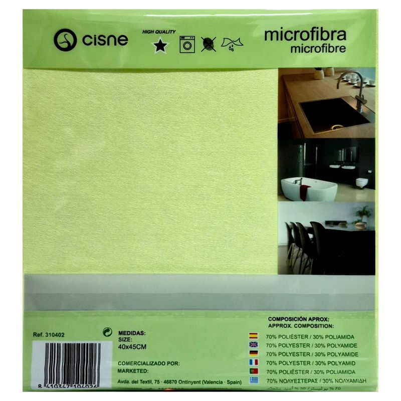 Cisne - Bayeta Microfibra Micropunt Cloth - Tu vida más fácil - 1 Bayeta.