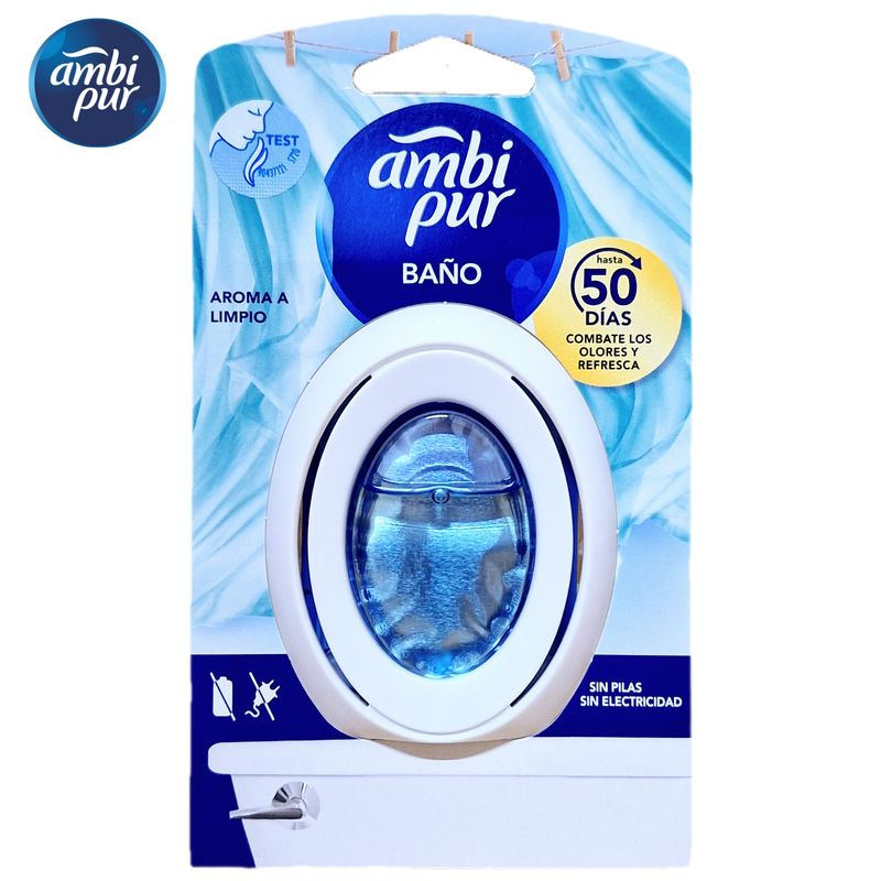 Ambipur Baño Ambientador - Hasta 50 Días - Sin Pilas.