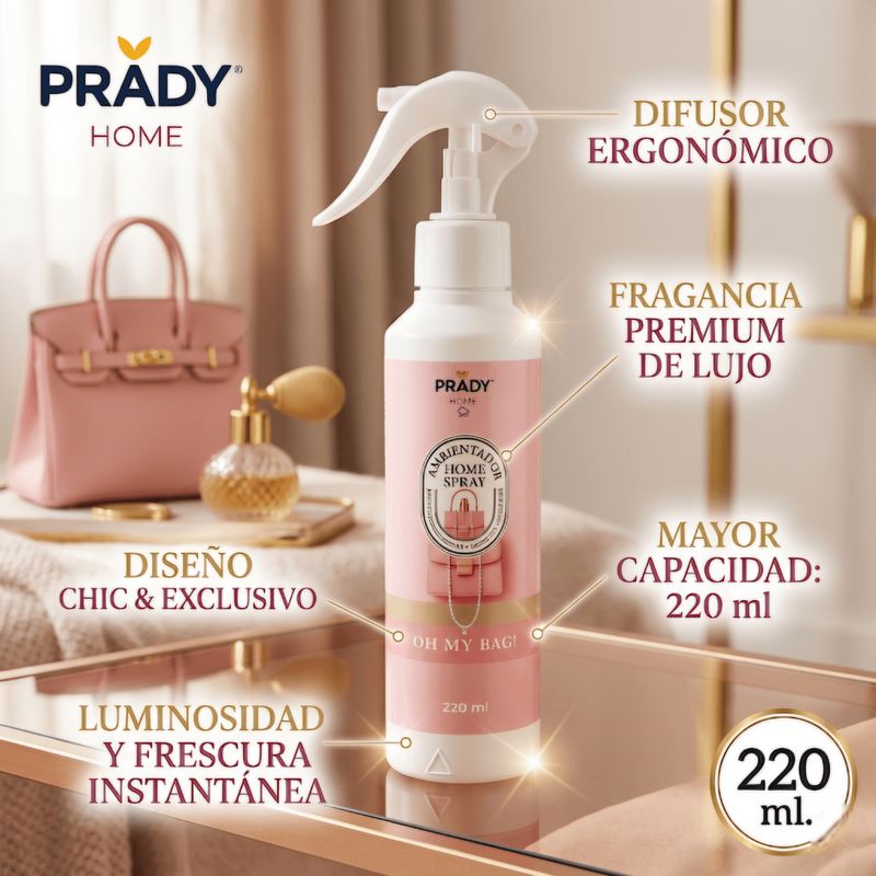 Ambientador PRADY HOME SPRAY - OH MY BAG! 220 ml.