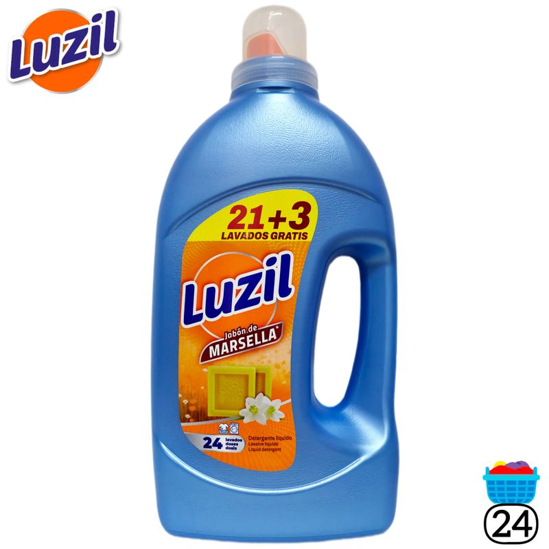Detergente Luzil Jabón de Marsella - 24 lavados - 1,8 litros