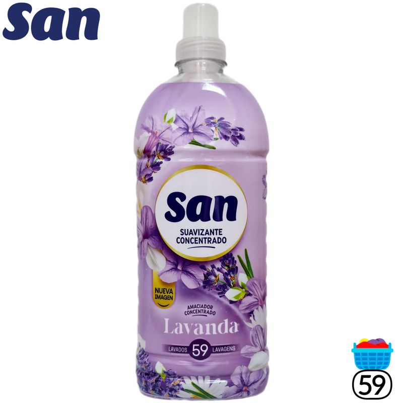 Suavizante Ropa Concentrado San Lavanda - 59 Lavados - 1,269 Litros