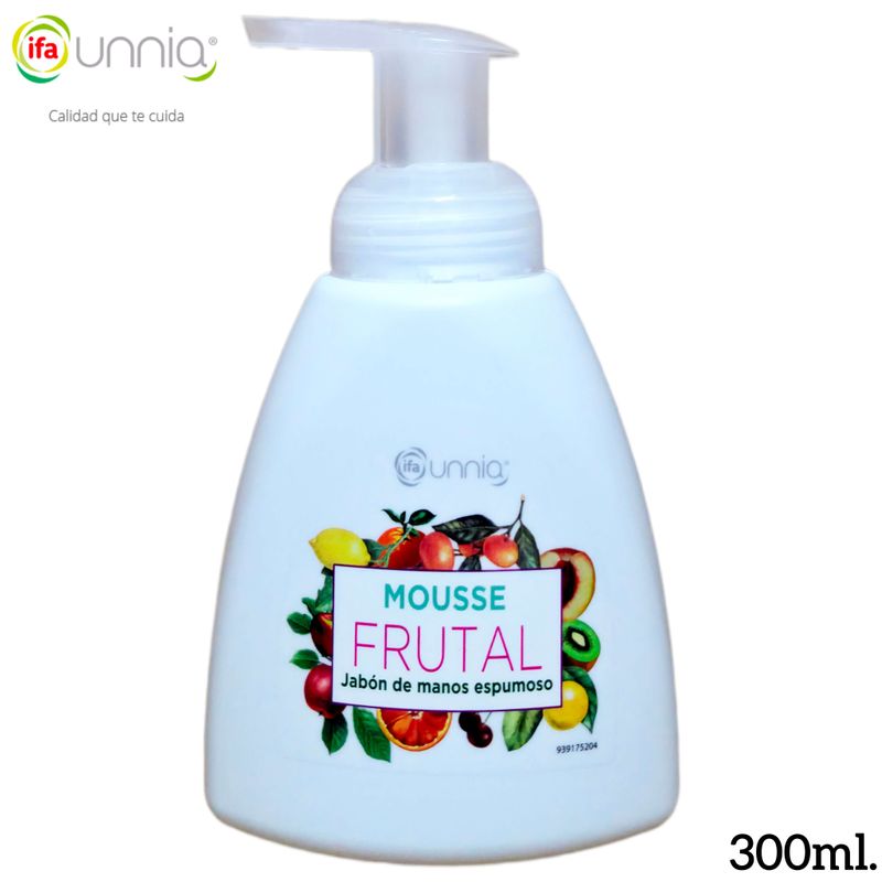 Jabón de Manos Espumoso IFA Unnia Mousse Frutal - pH neutro - 300ml